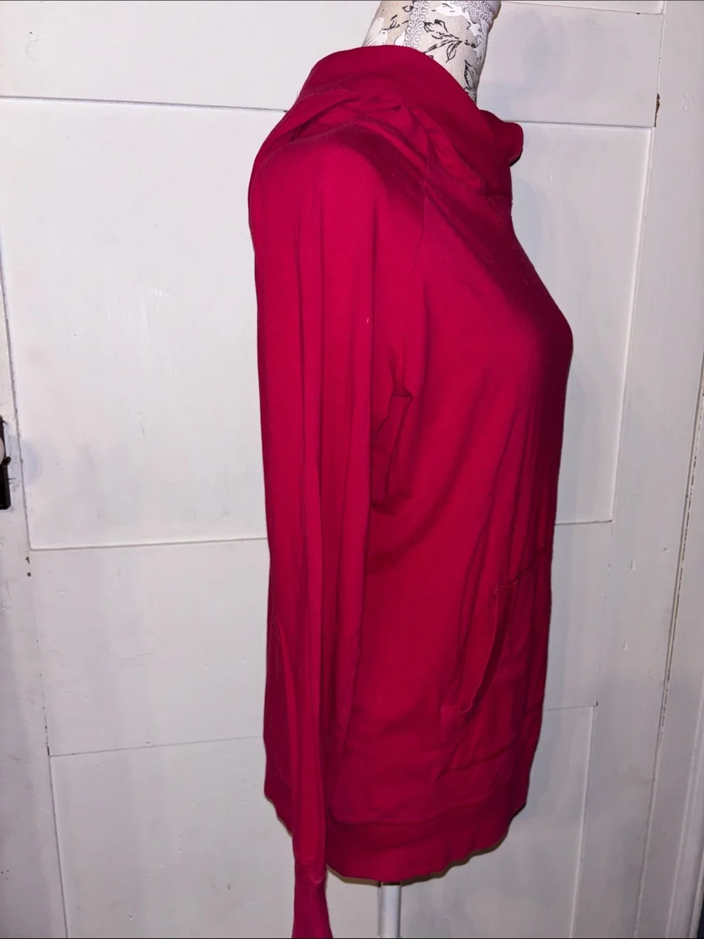 Nike Hooded Long Sleeve Pink T-shirt Swoosh Logo Tee Large L